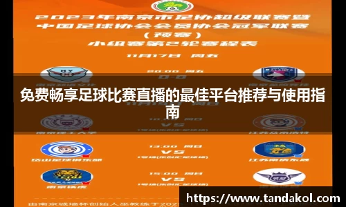 免费畅享足球比赛直播的最佳平台推荐与使用指南
