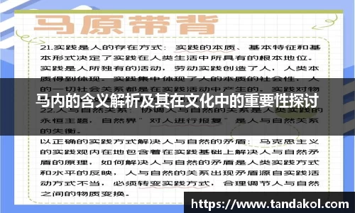 马内的含义解析及其在文化中的重要性探讨
